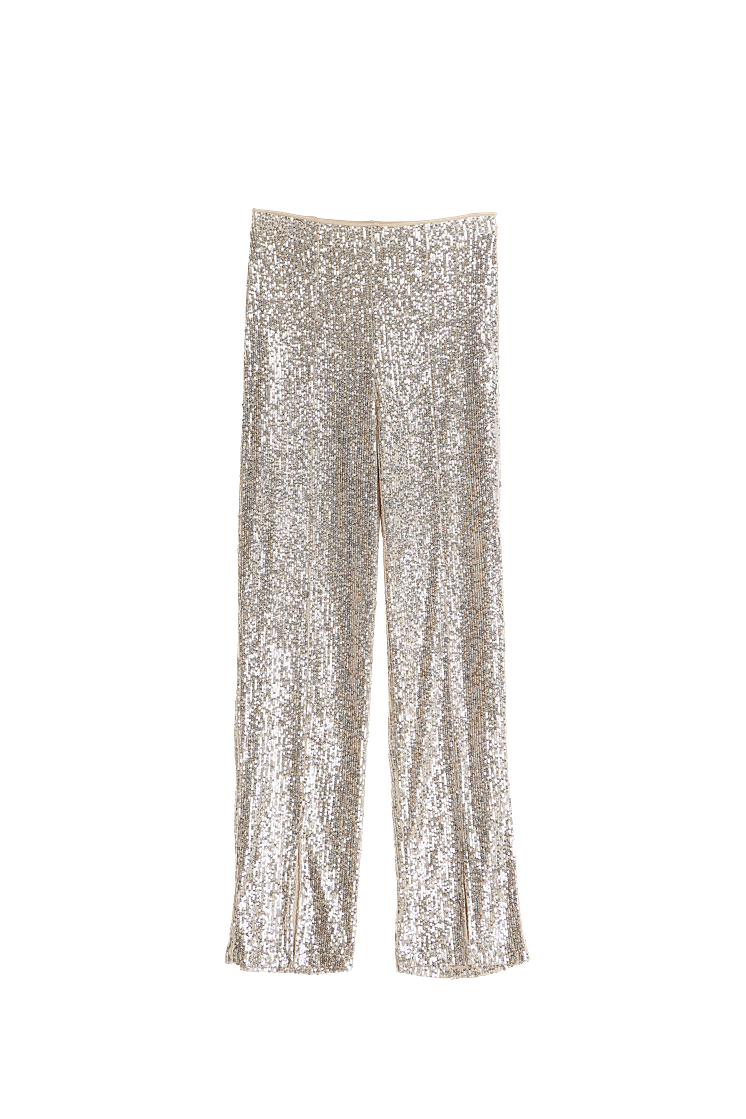 yvette sequins trousers - beige 