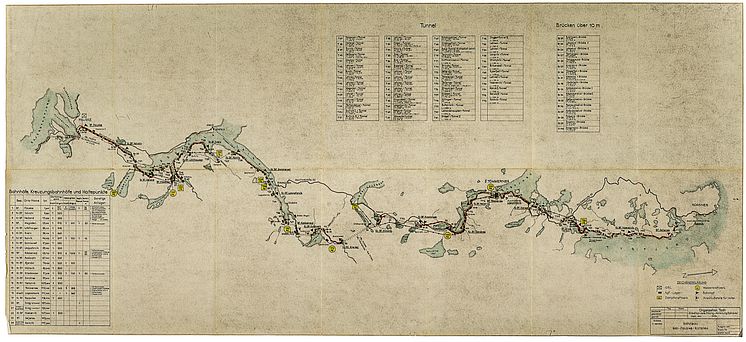 Kart over Nordlandsbanen Riksarkivet: RAFA_2188:Hg:L0001_Fauske