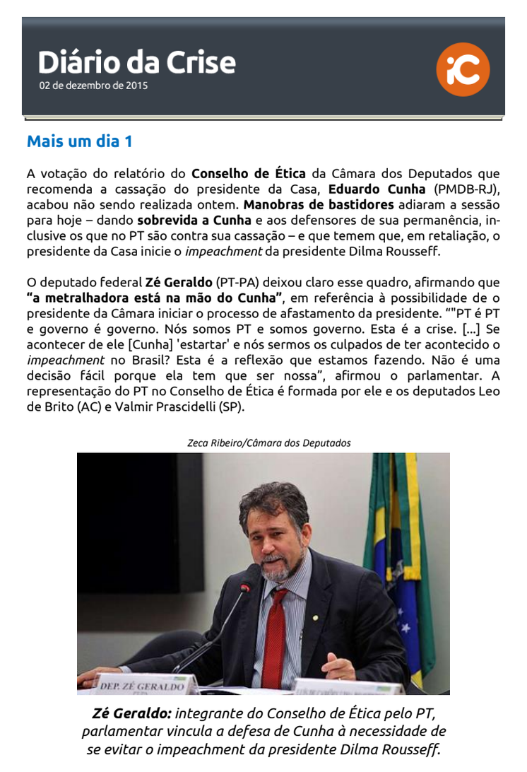 Diário da Crise - 02.12.2015
