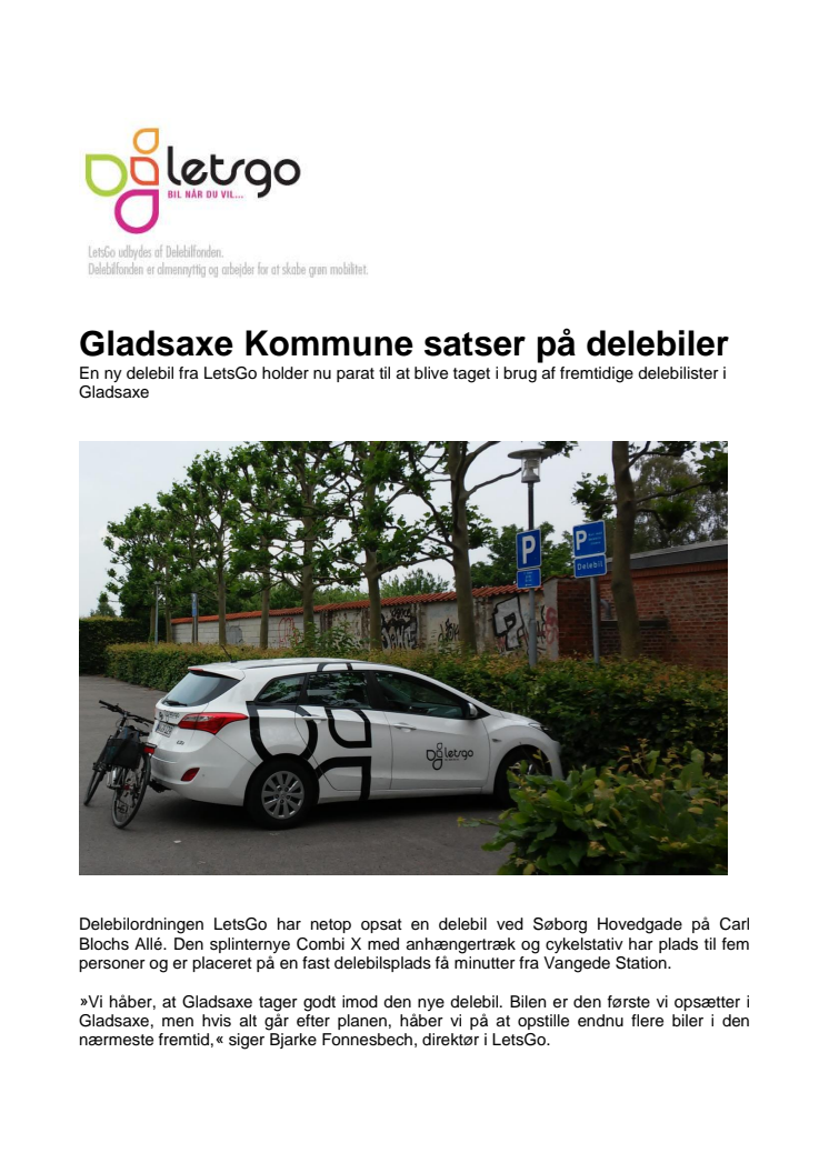 Gladsaxe Kommune satser på delebiler