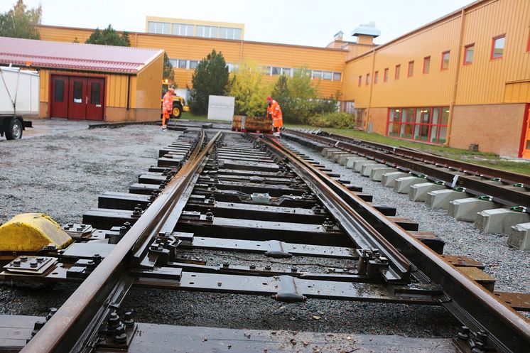 Järnvägsväxel på Luleå tekniska universitet