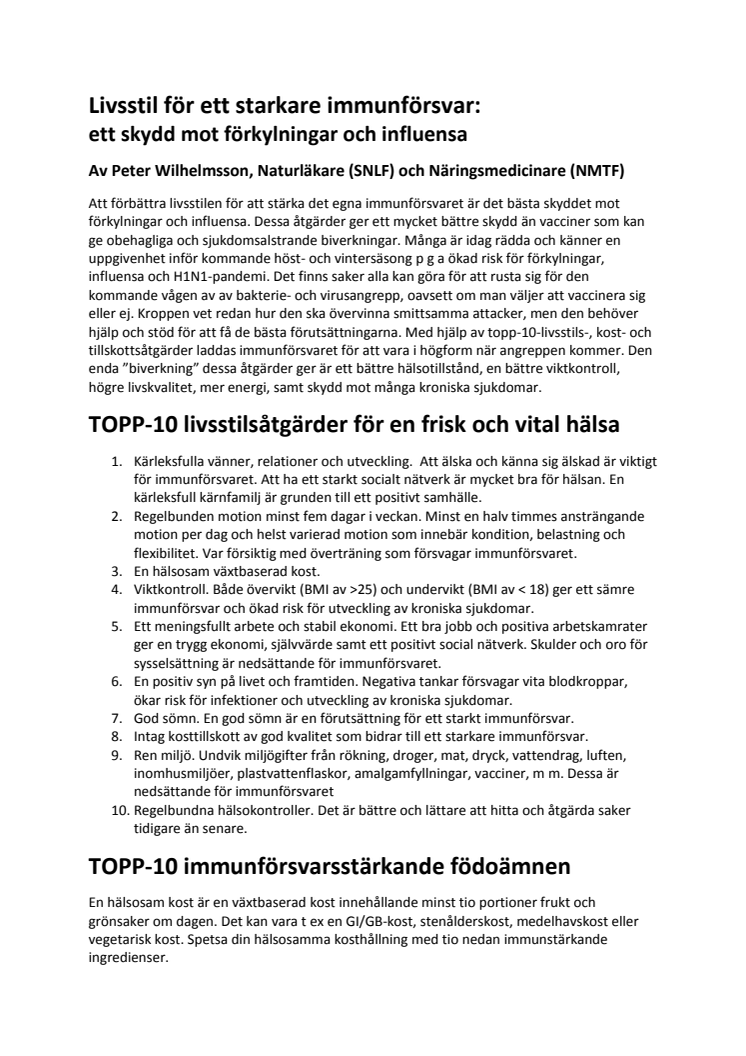 Immundietartikel