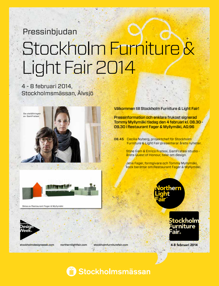 Pressinbjudan Stockholm Furniture & Light Fair 