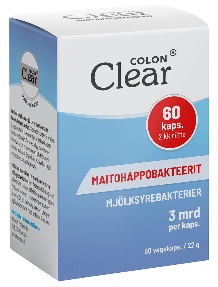 ColonClear Maitohappobakteerit 60 kaps