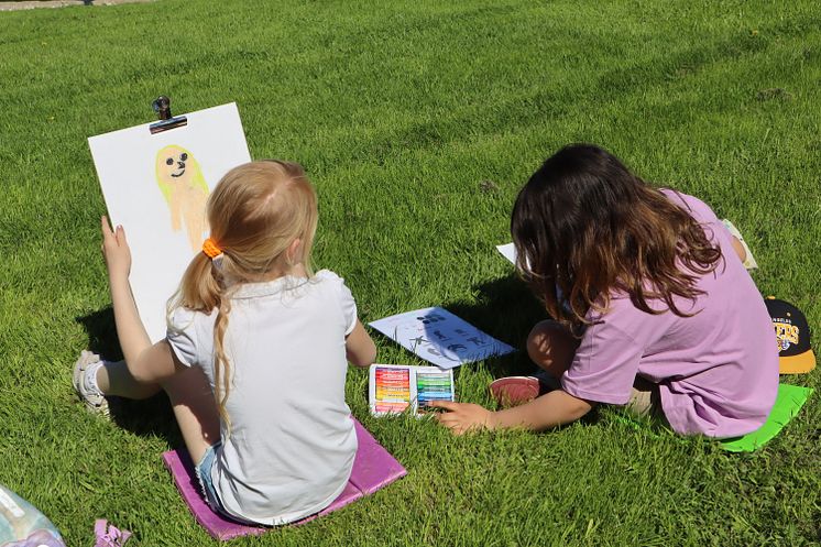 Tegneverksted for barn i Vigelandsparken