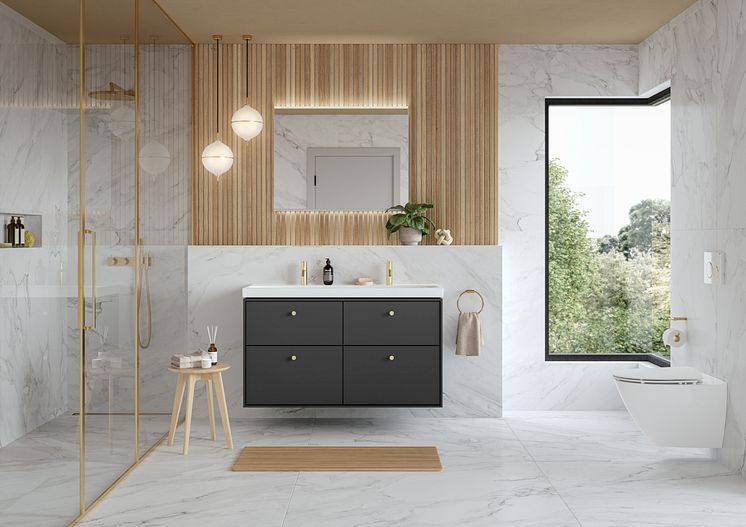 IDO Sense Art -kaluste laavan harmaana, Geberit Option -peili ja IDO Glow Modern -wc-istuin.tif