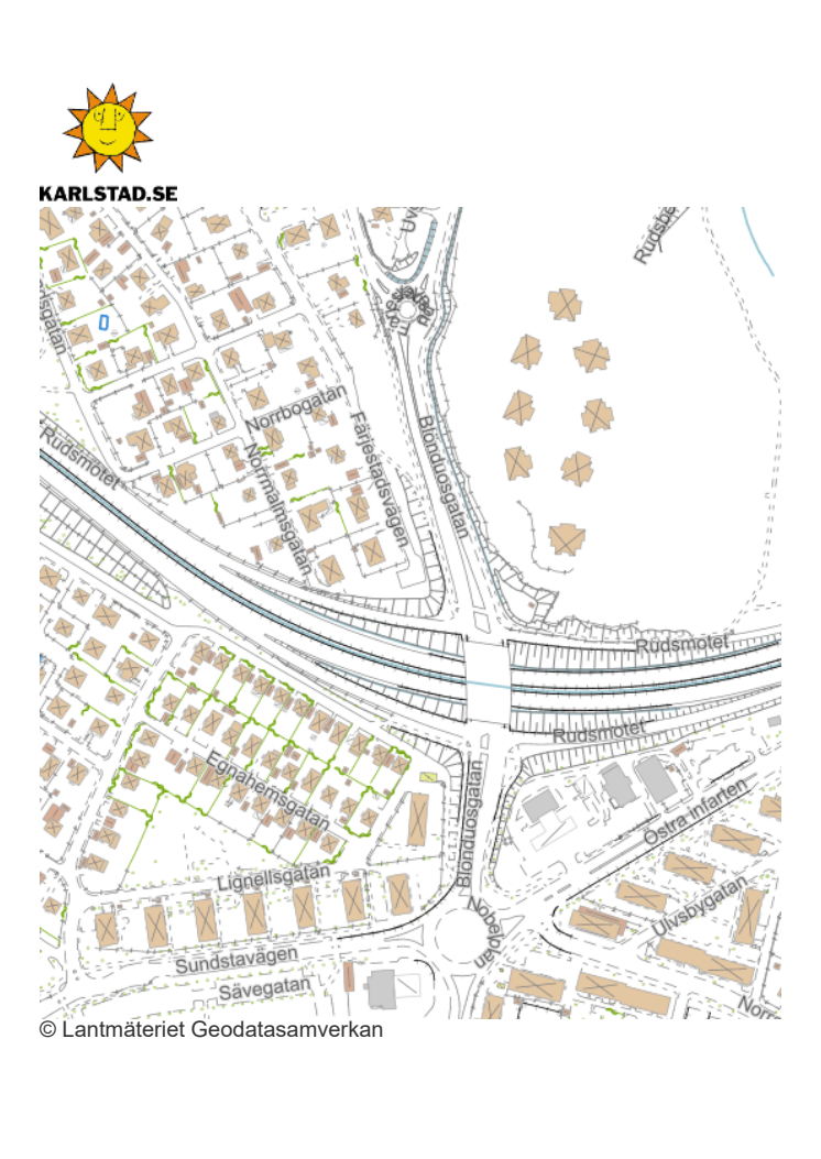 Trafikomledning_Rudsmotet_mot Sundsta Norrstrand Centrum