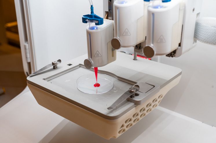 3D-printning av röd gel.