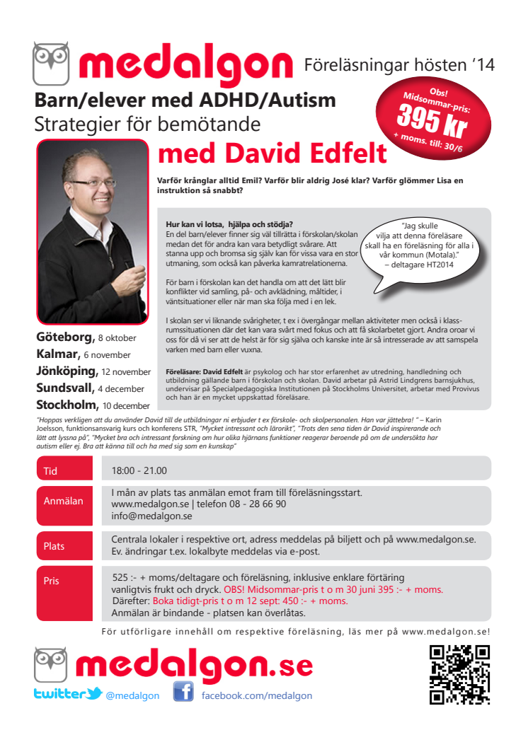 Barn/elever med ADHD/AUTISM - strategier för bemötande HT2014