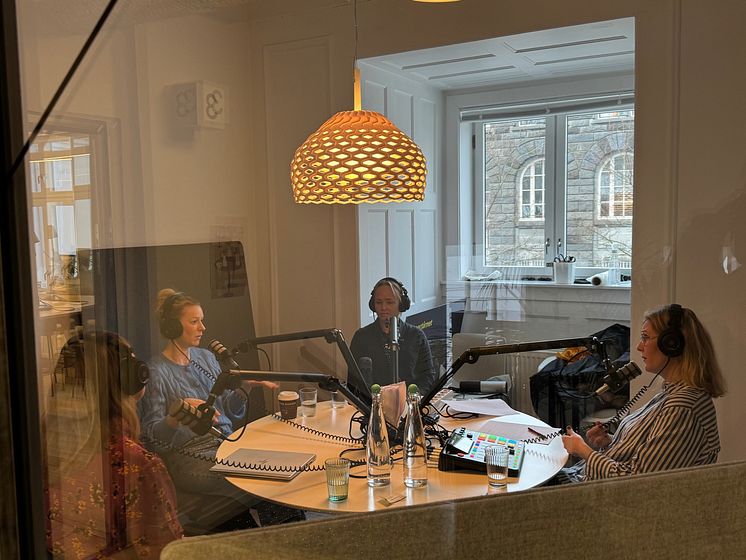 I studio: Podcast er i gang