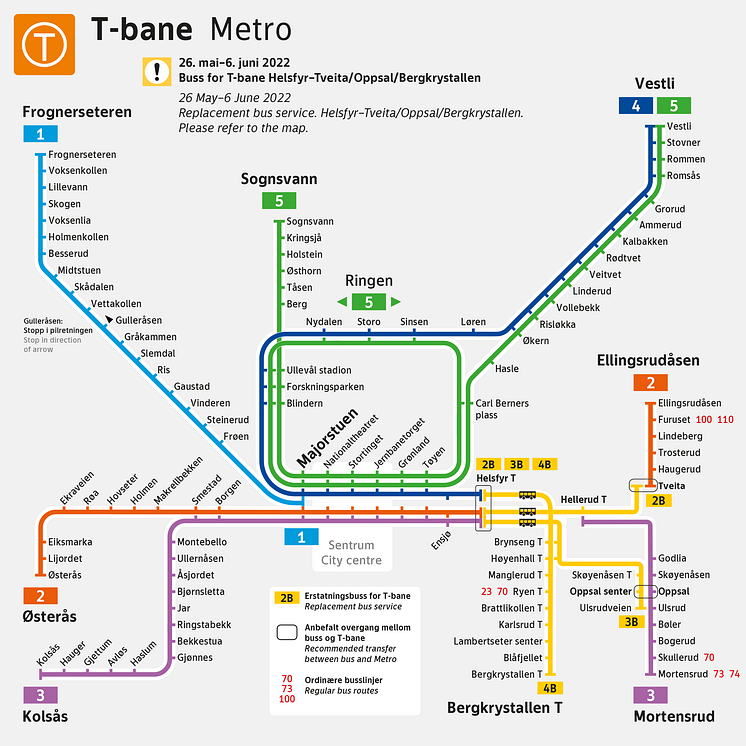 T-banekart-buss for T-bane 2_3_4_ 26. mai-6.juni_22