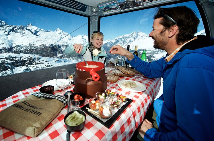 Zermatt Fondue am Seil ©Michael Portmann