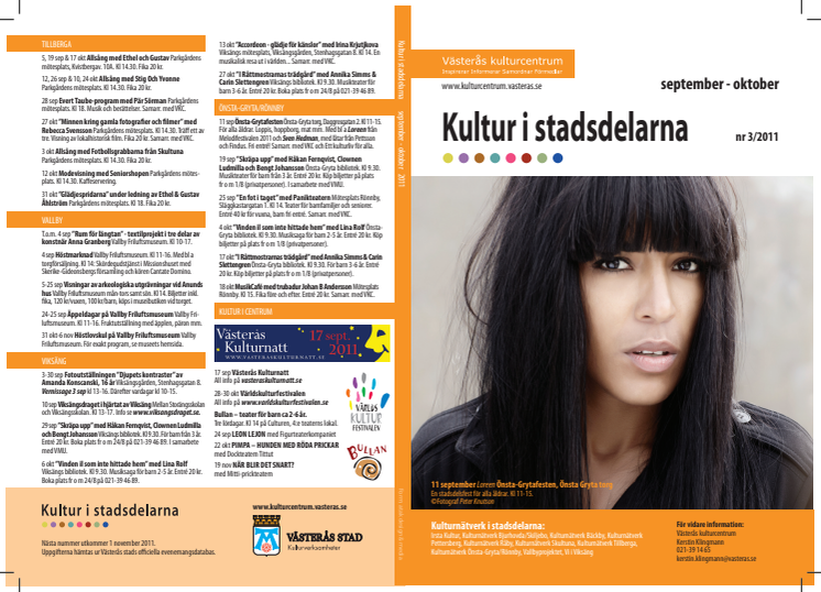 Kultur i stadsdelarna nr 3 2011