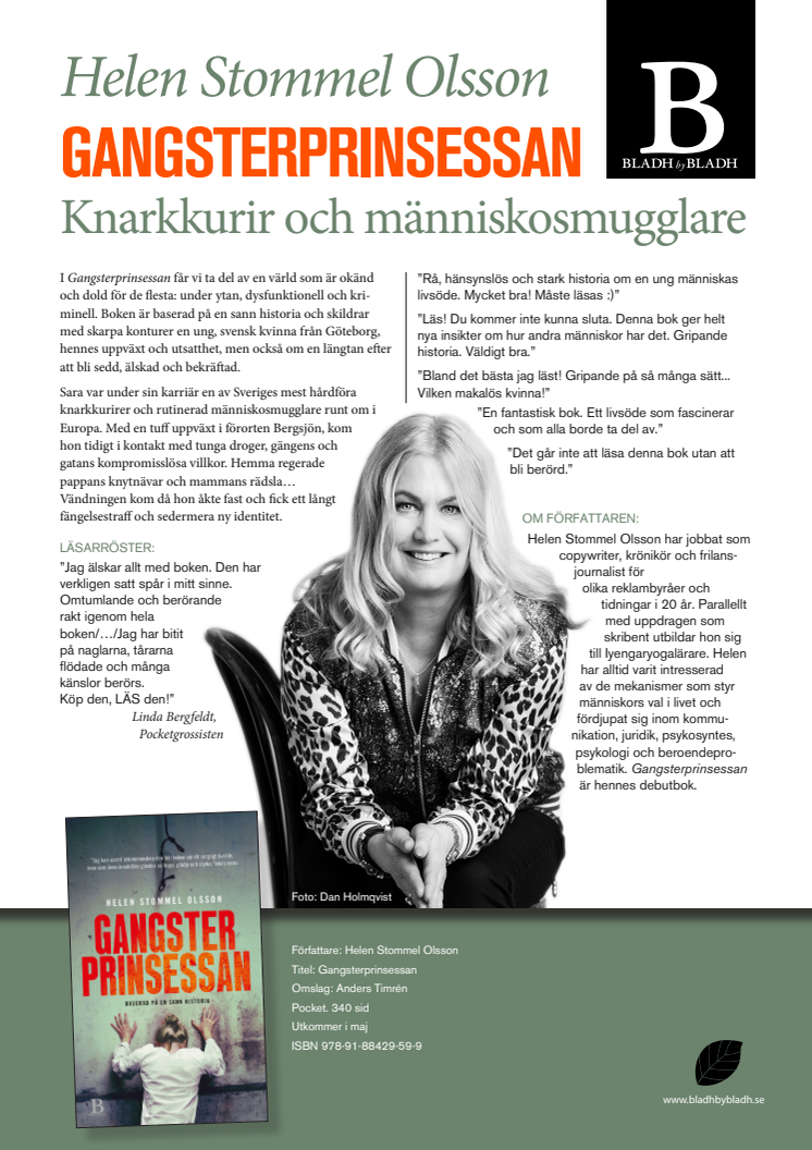 Helen Stommel Olsson släpper sin prisbelönta bok Gangsterprinsessan i pocket