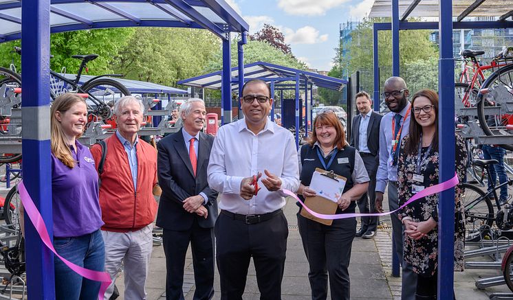 MP opens Bedford station cycle hub