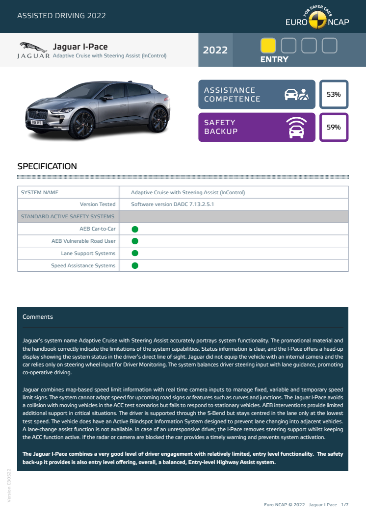 Euro NCAP-Assisted Driving 2022-Jaguar I-Pace-Datasheet.pdf