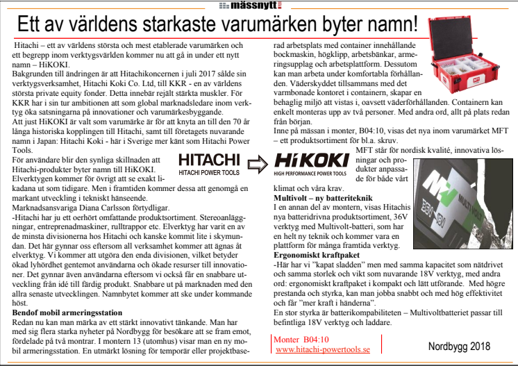 Stora nyheter på Nordbygg