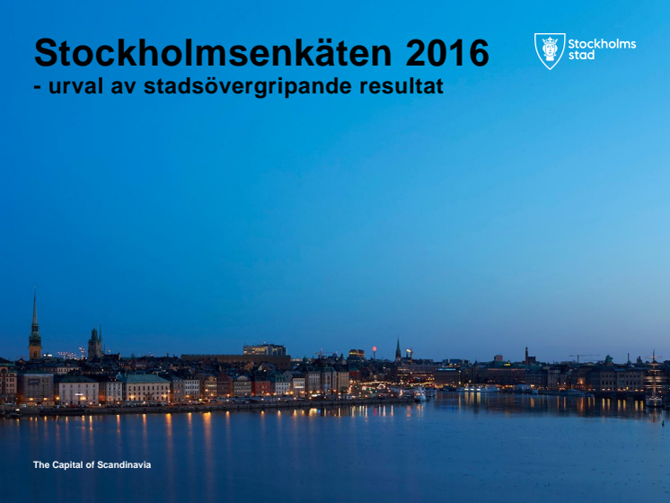 Presentation Stadsövergripande resultat Stockholmsenkäten 2016