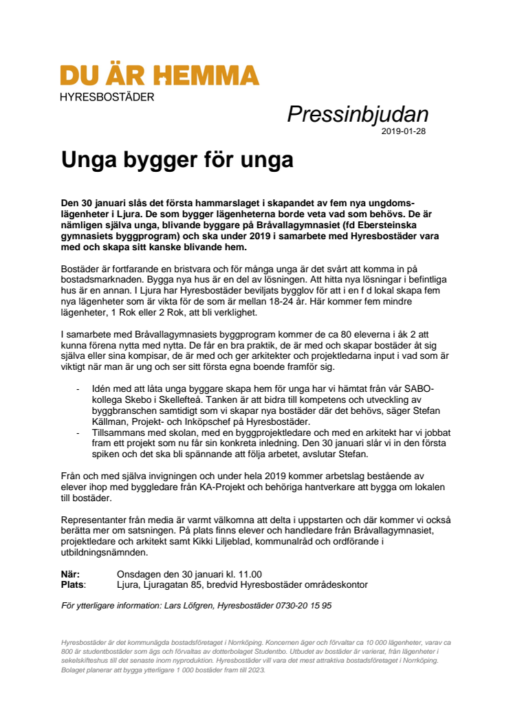 Unga bygger för unga