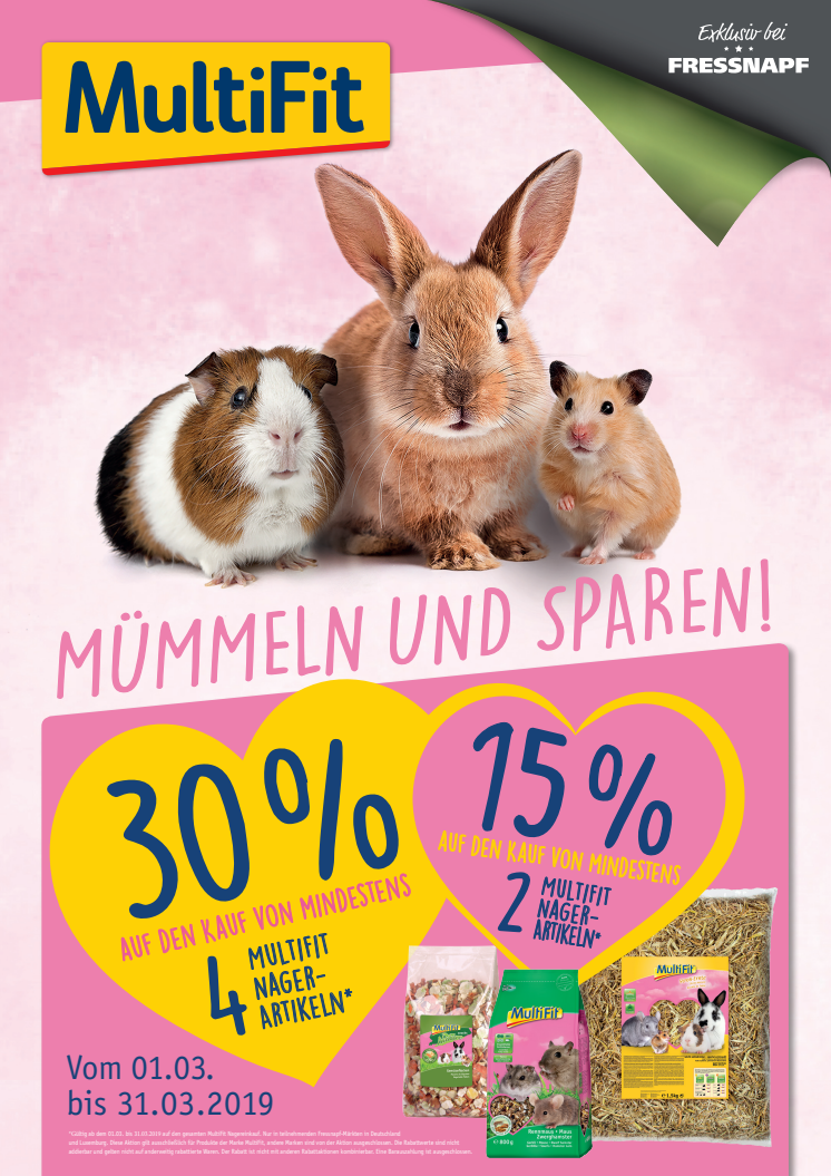 Plakat zur MultiFit Nager-Aktion im März 2019