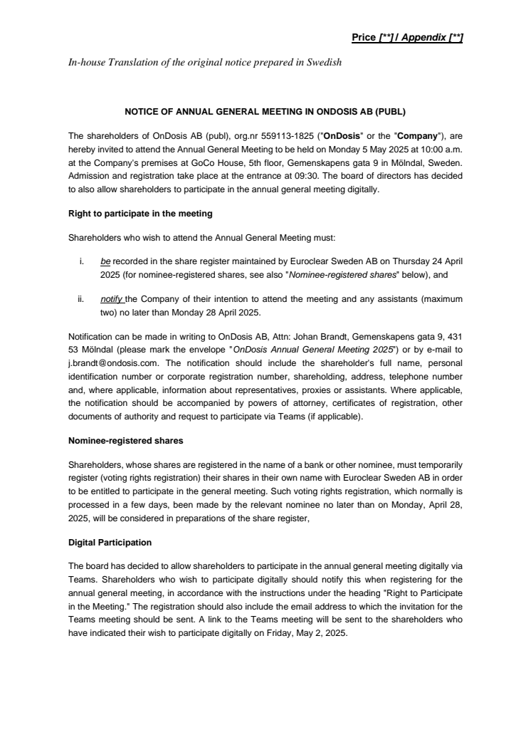 Notice of Annual General Meeting in OnDosis AB 2025.pdf