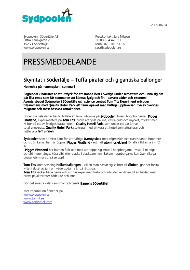 Skymtat i Södertälje - Tuffa pirater och gigantiska ballonger