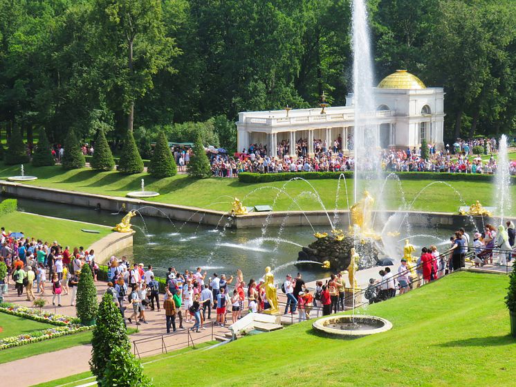 The Fountains of Peterhof in St. Petersburg.