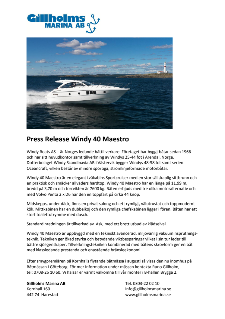 Windy 40 Maestro