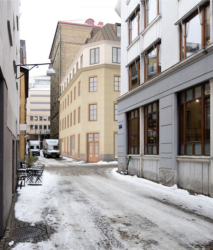 Samråd om detaljplan för påbyggnad med bostäder vid Magasinsgatan inom stadsdelen Inom Vallgraven.