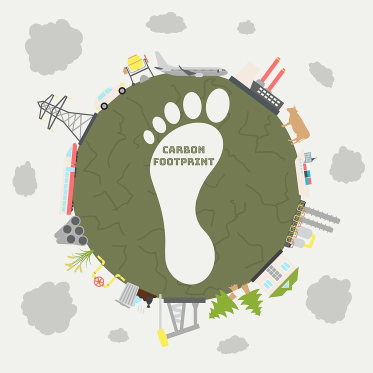 CO2 footprint, vector graphic - m.malinika_Shutterstock_1918136360