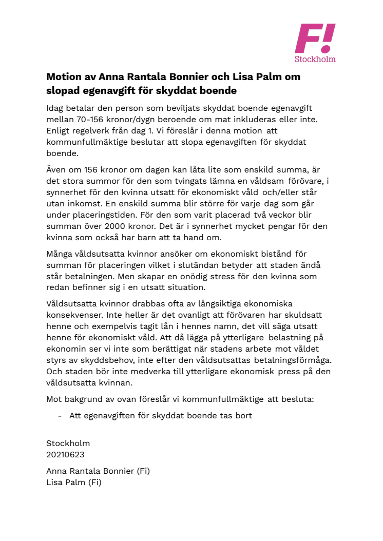 Motion om slopad egenavgift för skyddat boende.pdf