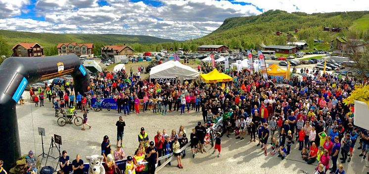 Fjällturens målgång i Ramundberget 