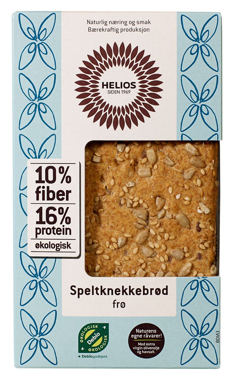 Helios speltknekkebrød med frø økologisk 200 g