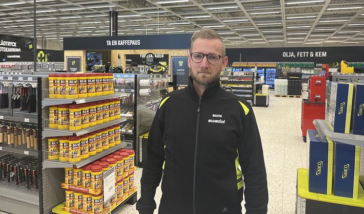 Swedol västervik butikschef Martin