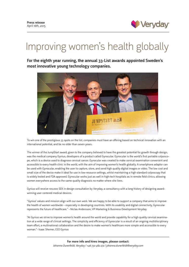 Improving Women’s Health Globally 