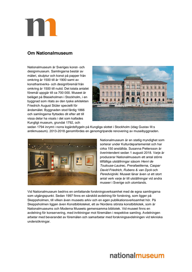 Om Nationalmuseum och samlingarna