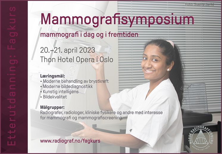 Annonse i Hold Pusten mammografikurs 2023-med logo