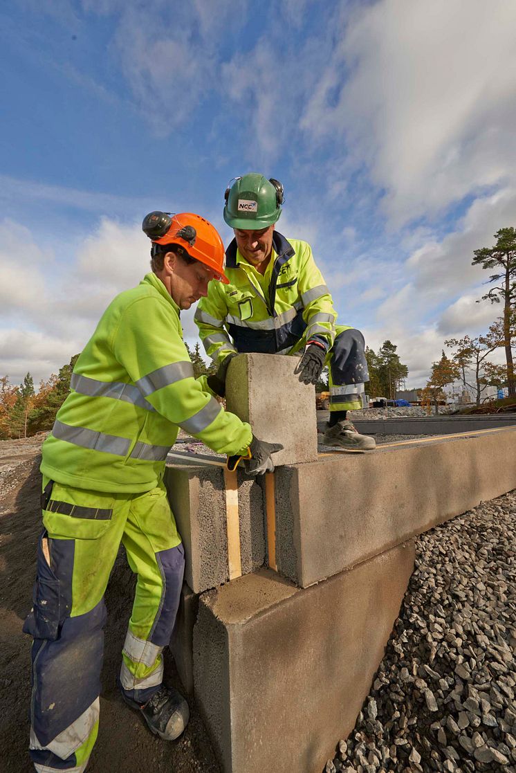 Leca Kantelement i40 och Hörnblock i40 - montering