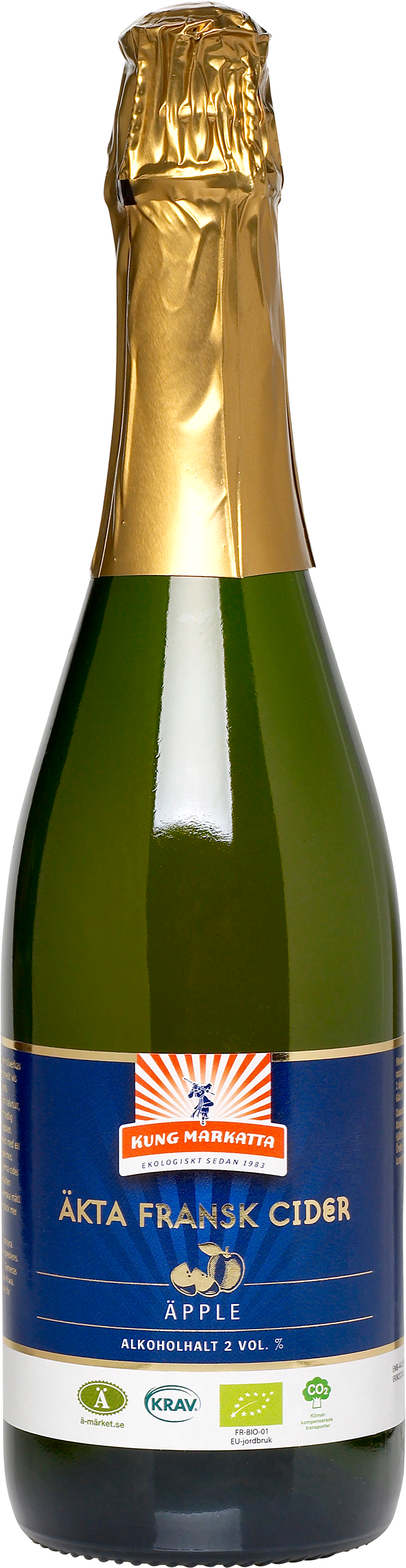 Kung Markatta Äkta Fransk Cider 2 %, 750 ml