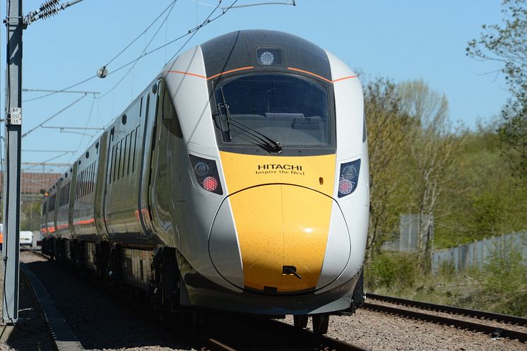 First pre-series Class 800 Hitachi InterCity Express Programme train undergoes dynamic testing 