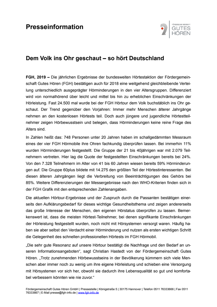 Dem Volk ins Ohr geschaut – so hört Deutschland