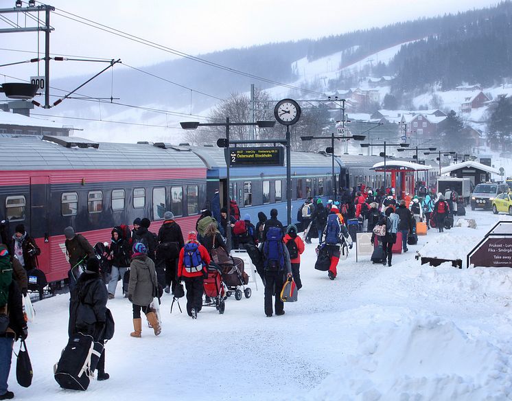  SJ Nattåg på Åre station.