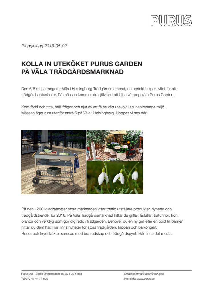 Kolla in uteköket Purus Garden på Trädgårdsmarknad i Helsingborg