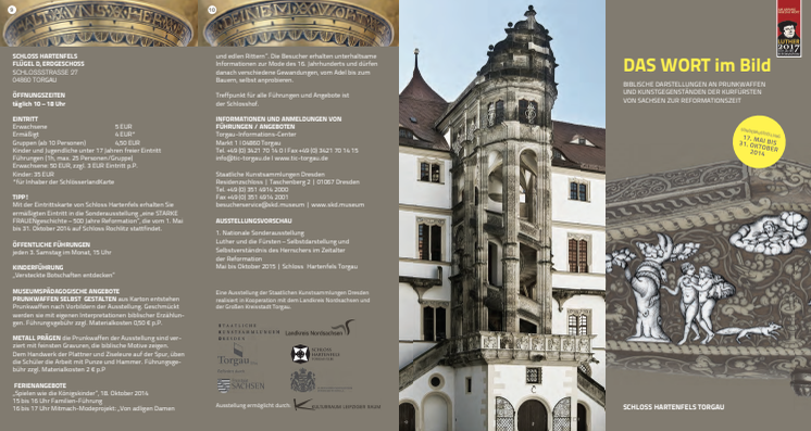 Faltblatt zur Ausstellung "DAS WORT im Bild"