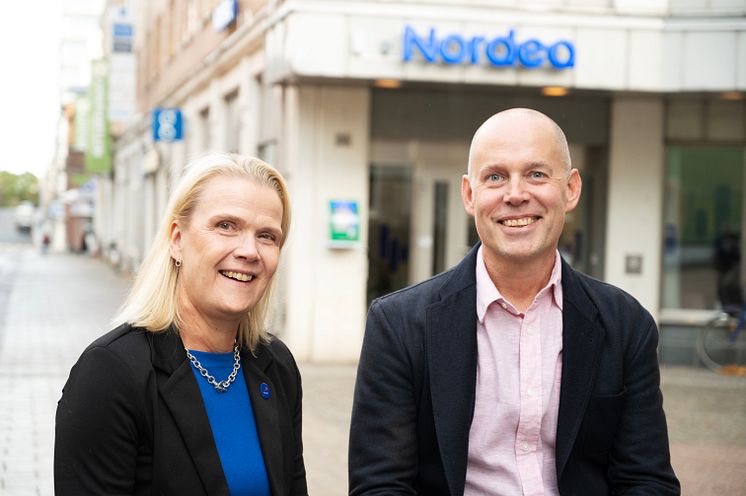 Anna Edin, marknadsområdeschef företagsavdelningen på Nordea och Johan Frishammar, professor i entreprenörskap och innovation vid Luleå tekniska universitet.ar 1_ high.jpg