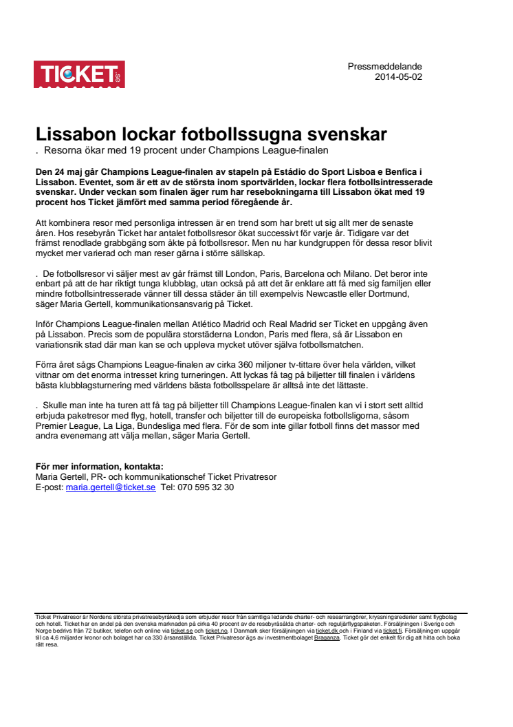 Lissabon lockar fotbollssugna svenskar 