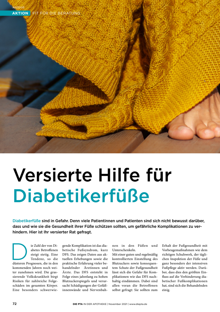 Versierte Hilfe für Diabetikerfüße