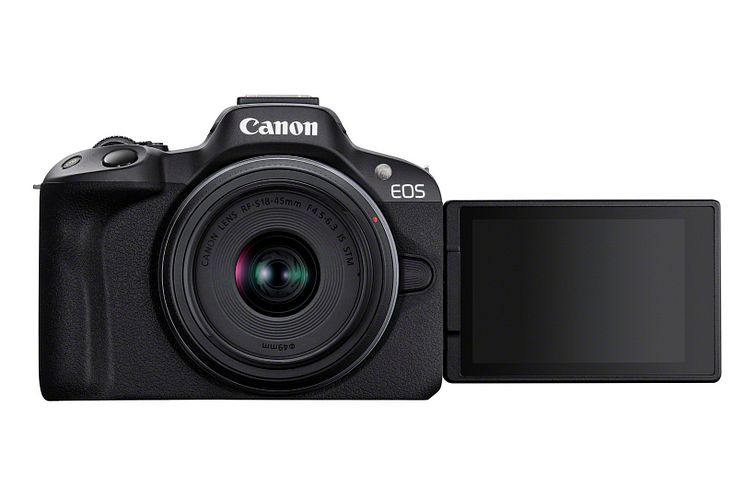 Canon EOS R50_Black_The Front_RF-S18-45mm(BK)