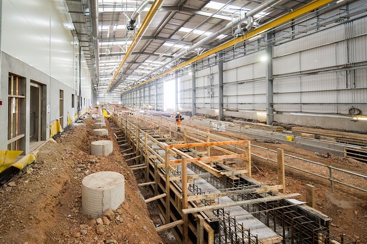 Hitachi Rail Europe celebrates topping out at new Stoke Gifford Train Maintenance Centre