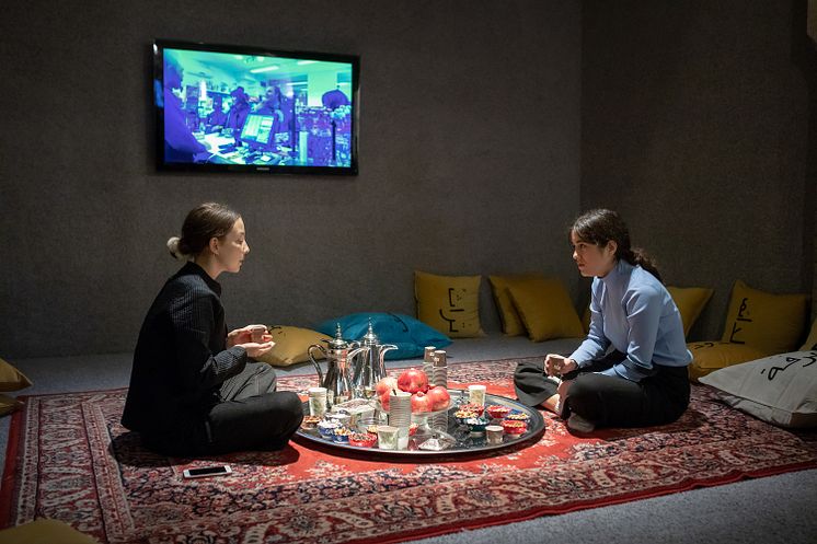 Vanabbe Living Room (Al-Madhafah) på Van Abbemuseet, Eindhoven, Nederländerna. Pågående sedan 2019. Foto Marcel de Buck. 